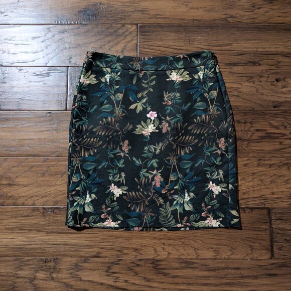 RW&CO mini skirt green floral print size 0 - Picture 16 of 16
